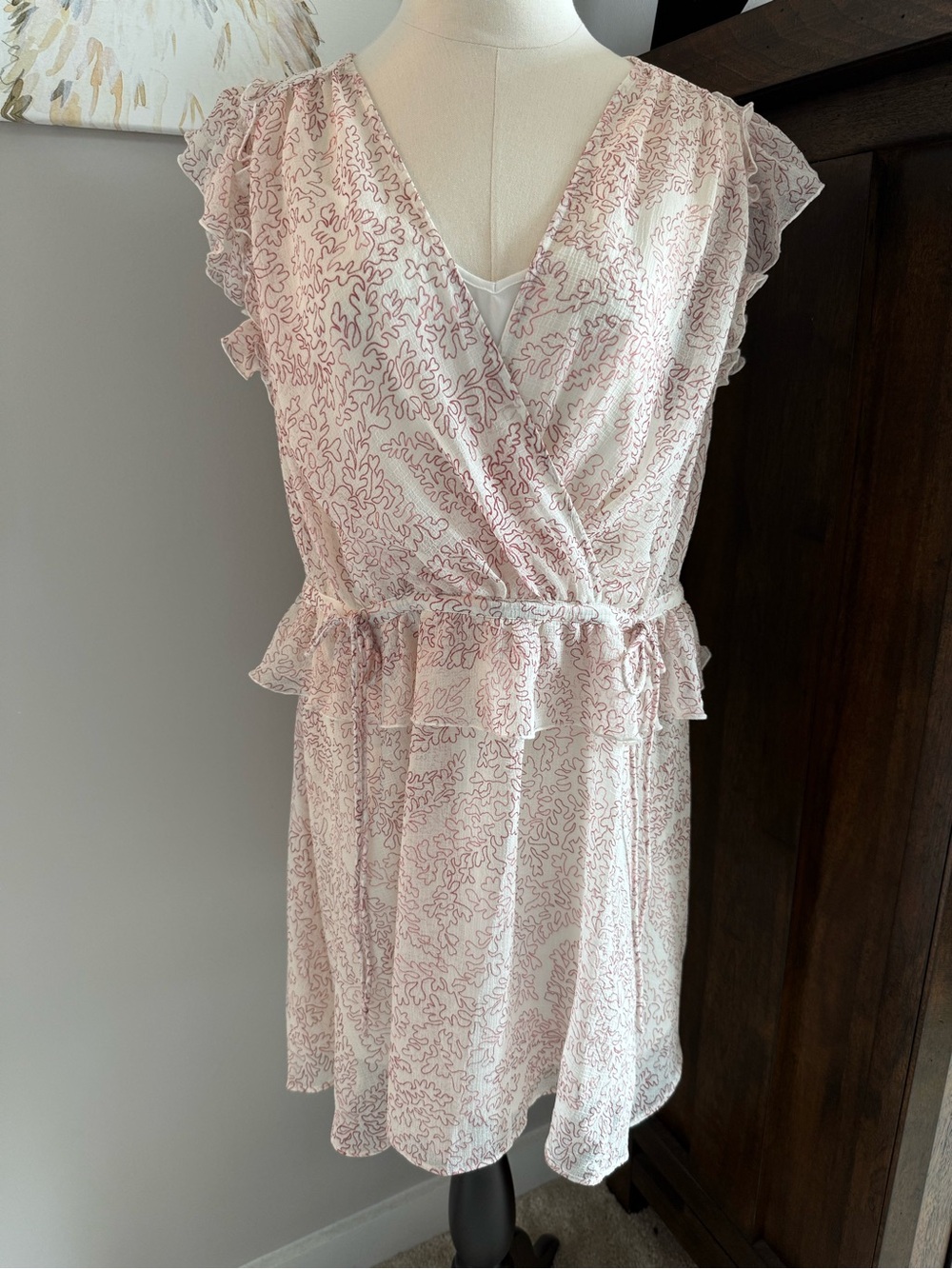 Ted Baker Floral Textured Mini Dress NWT